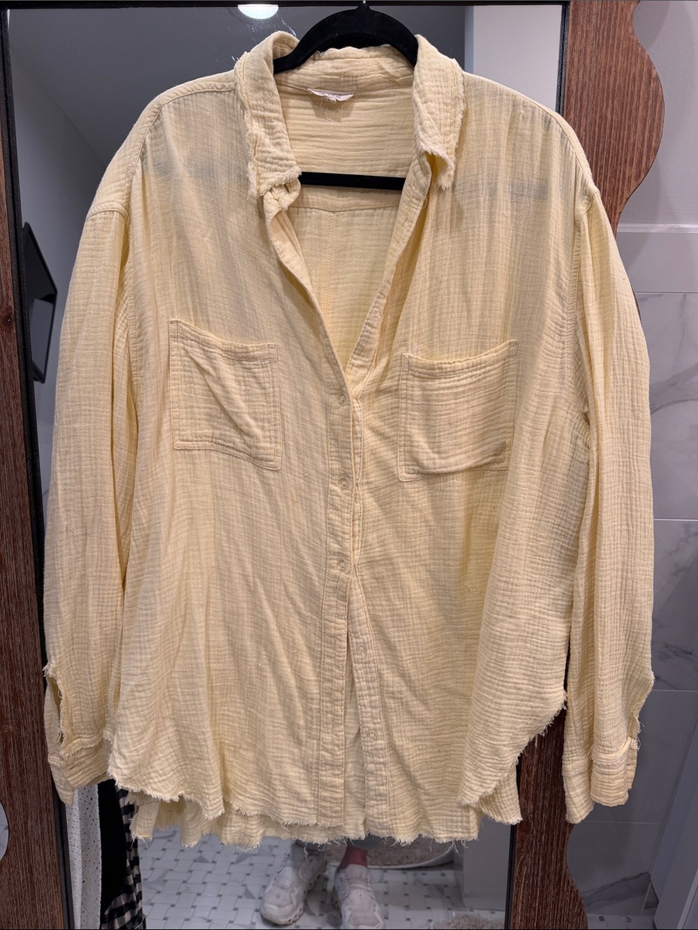 LA MIEL Pale Yellow Gauze Shirt
